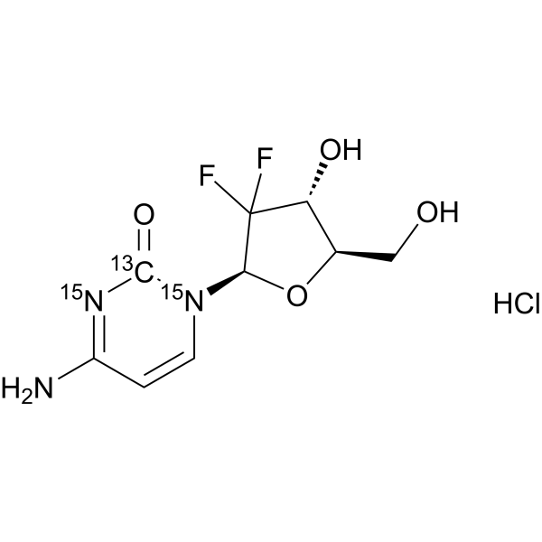 Gemcitabine-13C,15N2 hydrochloride (LY 188011-13C,15N2 hydrochloride) 2757566-59-7